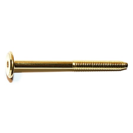 Midwest Fastener Binding Screw, 1/4"-20, Steel, Brass, 6 PK 31607